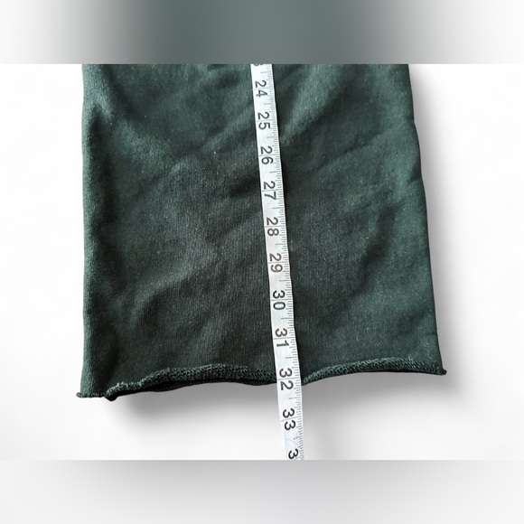 Frank & Eileen Catherine Crop Wide-Leg Cotton Sweatpants Dark Green - Medium - Picture 7 of 10